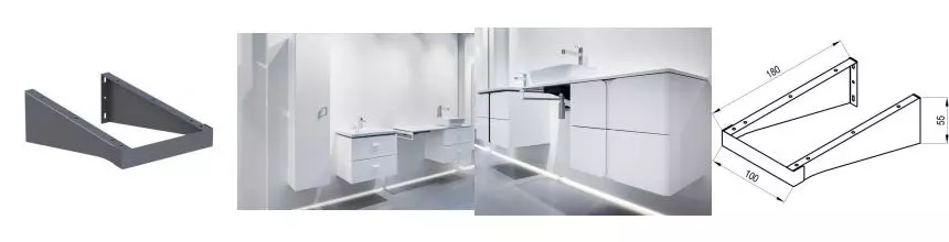 Кронштейн «Ravak» Balance/Comfort 120 серый Кронштейн «Ravak» Balance/Comfort 120 серый
