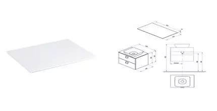 Мебельная столешница «Ravak» Comfort 60 МДФ белая Мебельная столешница «Ravak» Comfort 60 МДФ белая