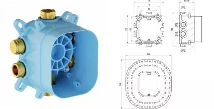 Внутренняя часть смесителя «Ravak» R-box RB 072.50 синмй Внутренняя часть смесителя «Ravak» R-box RB 072.50 синмй