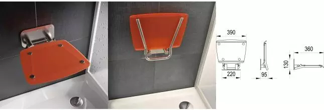 Сиденье «Ravak» Ovo-B II нержавеющая сталь, пластик Orange Сиденье «Ravak» Ovo-B II нержавеющая сталь, пластик Orange
