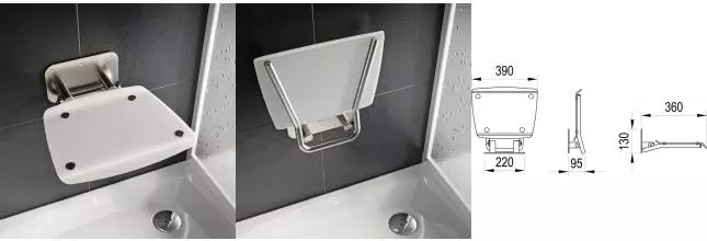 Сиденье «Ravak» Ovo-B II нержавеющая сталь, пластик Opal