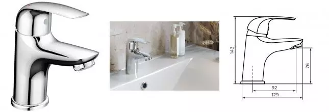 Смеситель для раковины «Dorff» Stark D1100210 хром