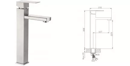 Смеситель для раковины «Haiba» HB11803 никель Смеситель для раковины «Haiba» HB11803 никель