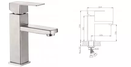 Смеситель для раковины «Haiba» HB10803 никель