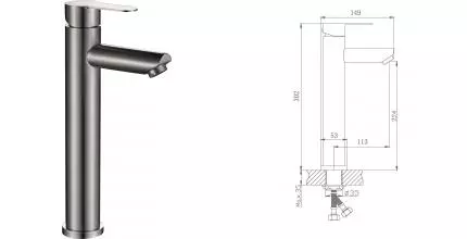 Смеситель для раковины «Haiba» HB11801 никель