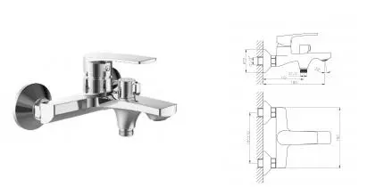 Смеситель для ванны «Haiba» HB60587 хром