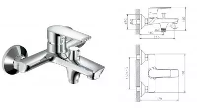 Смеситель для ванны «Haiba» HB60563 хром