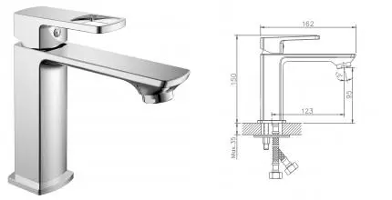 Смеситель для раковины «Haiba» HB10176 хром