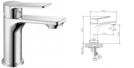 Смеситель для раковины «Haiba» HB10559 хром