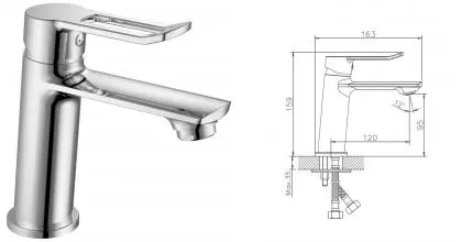 Смеситель для раковины «Haiba» HB10556 хром