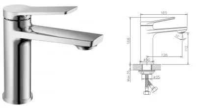 Смеситель для раковины «Haiba» HB10572 хром