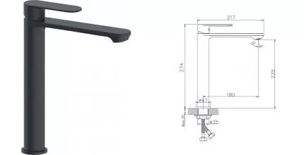 Смеситель для раковины «Haiba» HB11590-7 чёрный