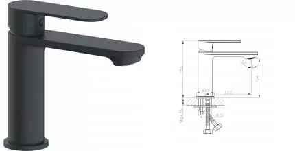 Смеситель для раковины «Haiba» HB10590-7 чёрный