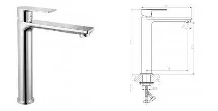 Смеситель для раковины «Haiba» HB11505 хром