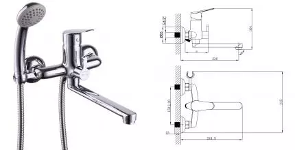 Смеситель для ванны «Lemark» Partner LM6513C хром Смеситель для ванны «Lemark» Partner LM6513C хром