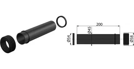 Патрубок для инсталляций «AlcaPlast» M901