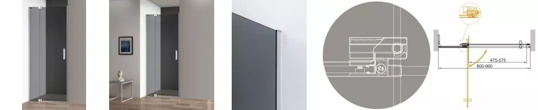 Душевая дверь «Cezares» SLIDER-B-1-80/90-GRIGIO-Cr 90/195 тонированная/хром универсальная Душевая дверь «Cezares» SLIDER-B-1-80/90-GRIGIO-Cr 90/195 тонированная/хром универсальная