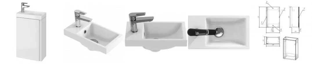 Тумба с раковиной «Cersanit» Moduo 40 (Como 40) подвесная белая