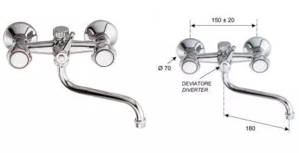 Смеситель для кухонной мойки «Remer» Export 42EX хром