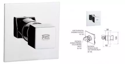 Смеситель для душа «Remer» Square S30 хром Смеситель для душа «Remer» Square S30 хром