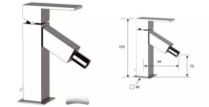 Смеситель для биде «Remer» Q-Color QR20 с донным клапаном хром Смеситель для биде «Remer» Q-Color QR20 с донным клапаном хром