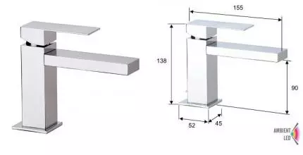 Смеситель для раковины «Remer» Q-Ambient QA11 хром Смеситель для раковины «Remer» Q-Ambient QA11 хром