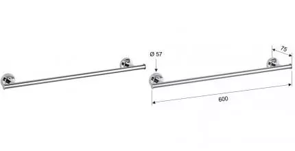 Полотенцедержатель «Remer» Arte AR30CR на стену хром