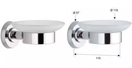 Мыльница «Remer» Arte AR10CR на стену хром