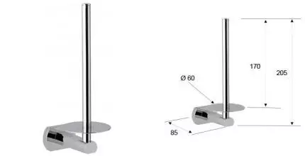 Держатель для туалетной бумаги «Remer» Forma FR62CR на стену хром