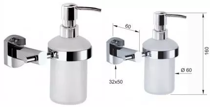 Дозатор для мыла «Remer» Forma FR13CR на стену хром