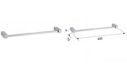 Полотенцедержатель «Remer» SQ SQ40CR на стену хром Полотенцедержатель «Remer» SQ SQ40CR на стену хром