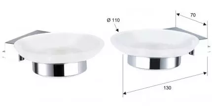 Мыльница «Remer» SQ SQ10CR на стену хром Мыльница «Remer» SQ SQ10CR на стену хром