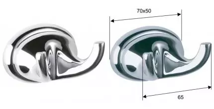 Двойной крючок «Remer» 900 NV50CR на стену хром Двойной крючок «Remer» 900 NV50CR на стену хром