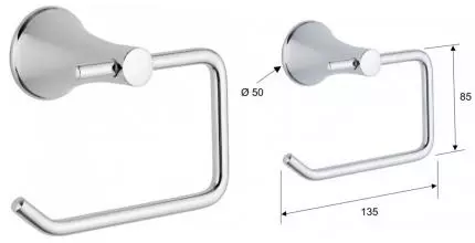 Держатель для туалетной бумаги «Remer» Delicata DE61CR на стену хром