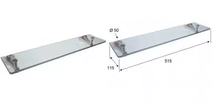 Полка в ванну «Remer» Delicata DE60CR на стену хром