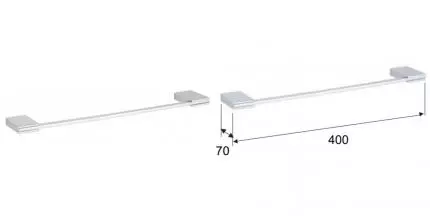 Полотенцедержатель «Remer» Flat FT40CR на стену хром