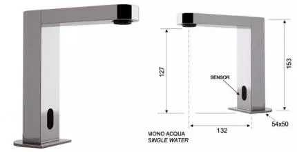 Смеситель для раковины «Remer» Tempor & Sensor SE16 сенсорный хром Смеситель для раковины «Remer» Tempor & Sensor SE16 сенсорный хром