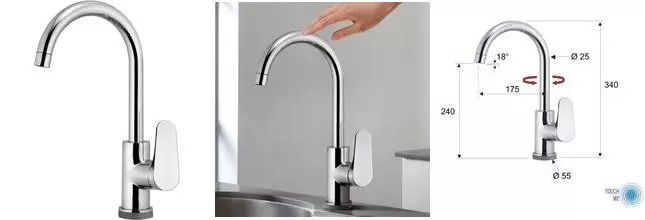 Смеситель для кухонной мойки «Remer» Class Line LT72 хром