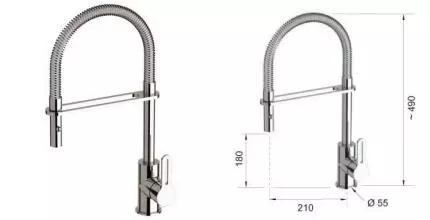 Смеситель для кухонной мойки «Remer» Elegant Kitchen SR544 хром Смеситель для кухонной мойки «Remer» Elegant Kitchen SR544 хром