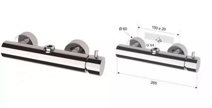 Смеситель для душа «Remer» Minimal N35R хром Смеситель для душа «Remer» Minimal N35R хром