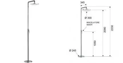 Душевая стойка «Remer» Minimal 331N52 хром