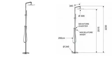 Душевая стойка «Remer» Minimal 331N2 хром
