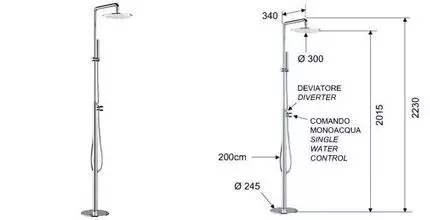 Душевая стойка «Remer» Minimal 331N51 хром