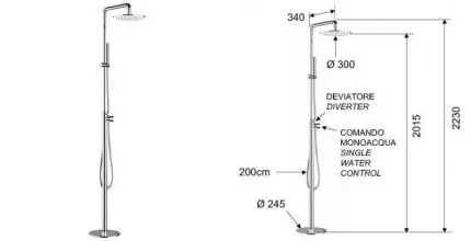 Душевая стойка «Remer» Minimal 331N1 хром