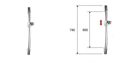 Штанга для душа «Remer» 313E хром