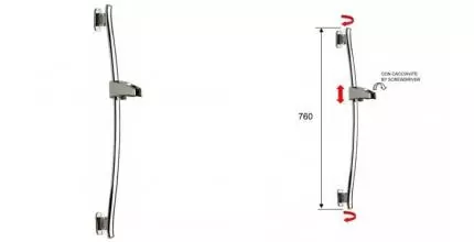 Штанга для душа «Remer» 313G хром