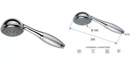 Ручная лейка «Remer» 321XLx хром