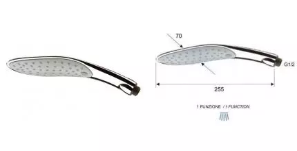 Ручная лейка «Remer» 317VPx хром