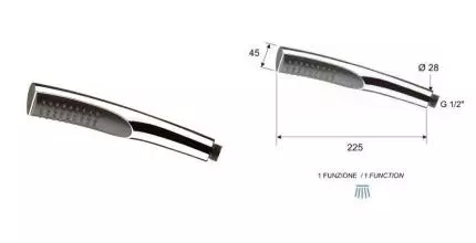 Ручная лейка «Remer» 317THx хром