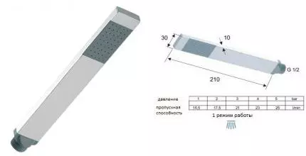 Ручная лейка «Remer» 317RR хром